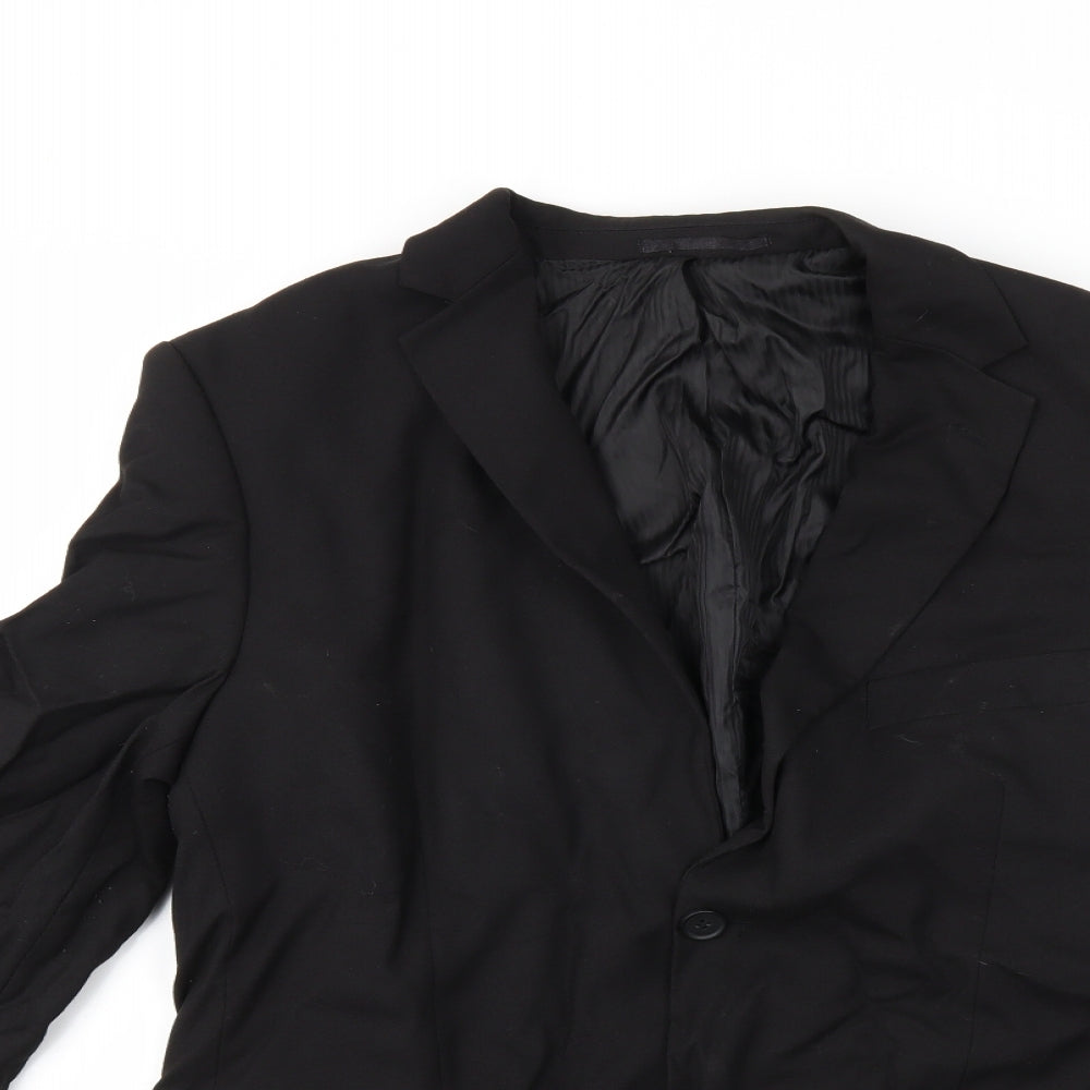 Mens UK Size 38 Preworn Regular Black Suit Jacket