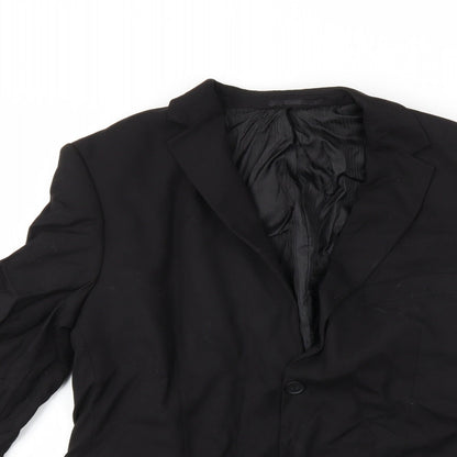 Mens UK Size 38 Preworn Regular Black Suit Jacket
