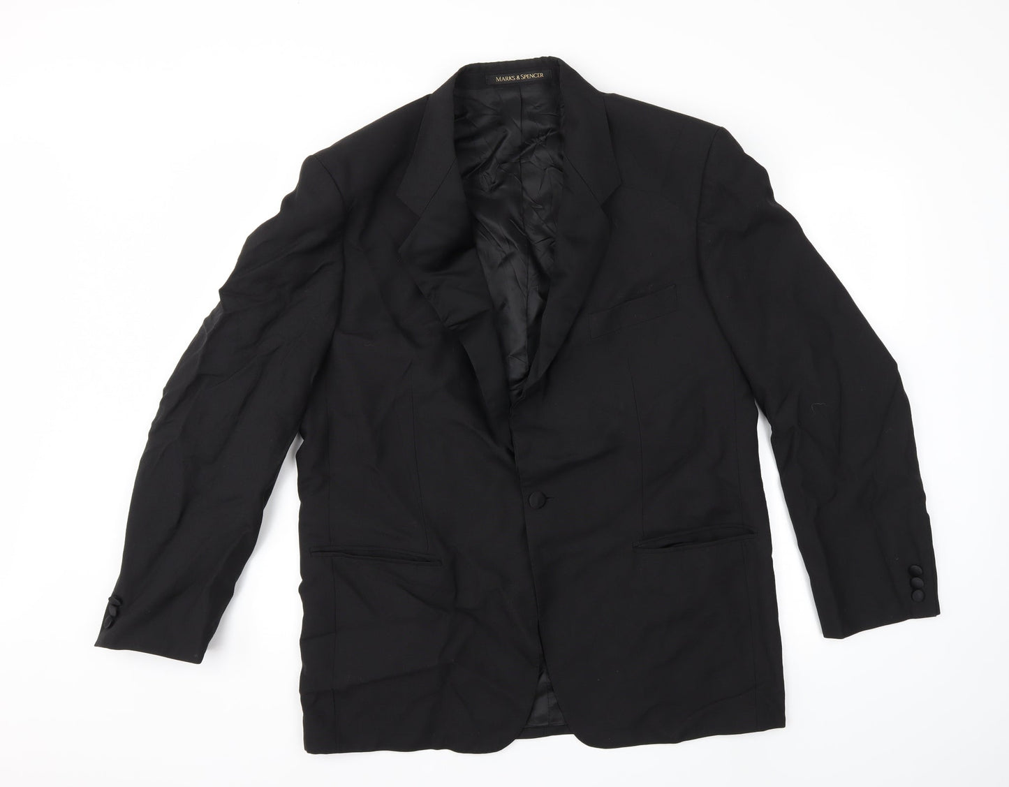 Mens UK Size 42 Marks and Spencer Regular Black Suit Jacket