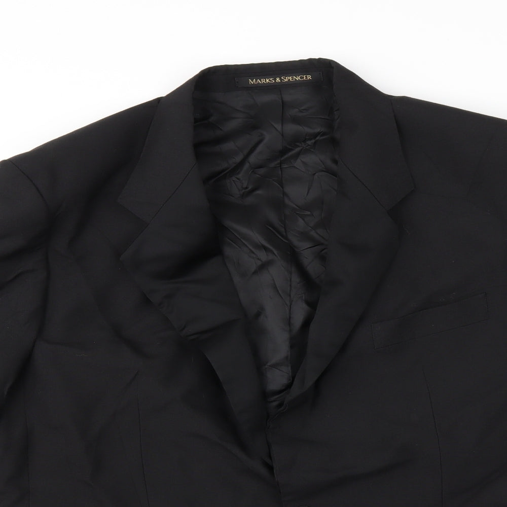 Mens UK Size 42 Marks and Spencer Regular Black Suit Jacket