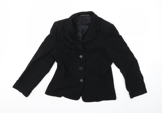 Marks and Spencer Womens Black   Jacket Coat Size 10