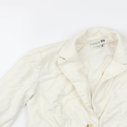 Womens UK Size S FOREVER 21 White Jacket