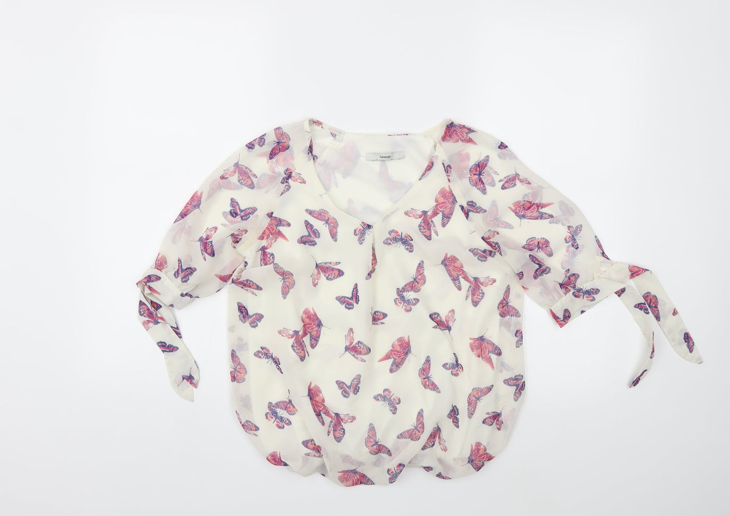 Womens UK Size 8 George White Basic Blouse