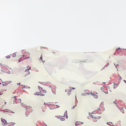 Womens UK Size 8 George White Basic Blouse