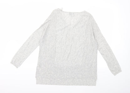 Topshop Womens Grey  Knit Pullover Jumper Size 8