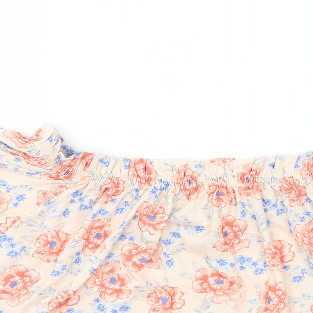 Miss Selfridge Womens Beige Floral  Basic Blouse Size 10