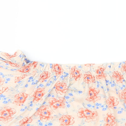 Miss Selfridge Womens Beige Floral  Basic Blouse Size 10