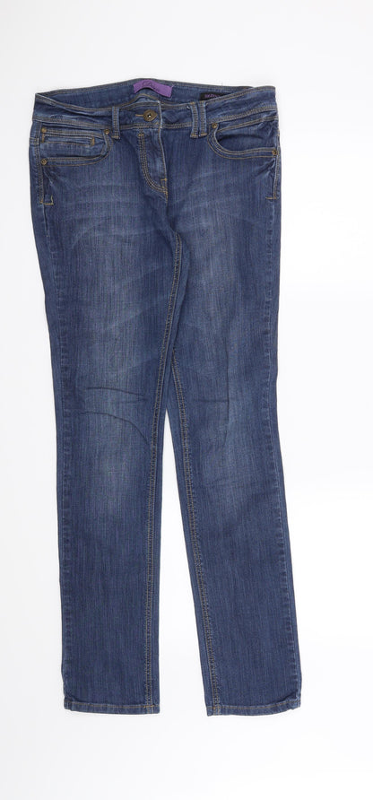 Womens UK Size 12 Preworn Regular Fit Skinny Blue Jeans