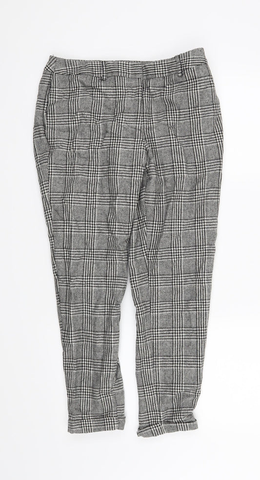 FOREVER 21 Womens Black Houndstooth  Trousers  Size S L25 in