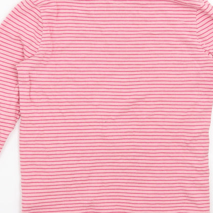 F&F Girls Pink Striped  Basic T-Shirt Size 13-14 Years