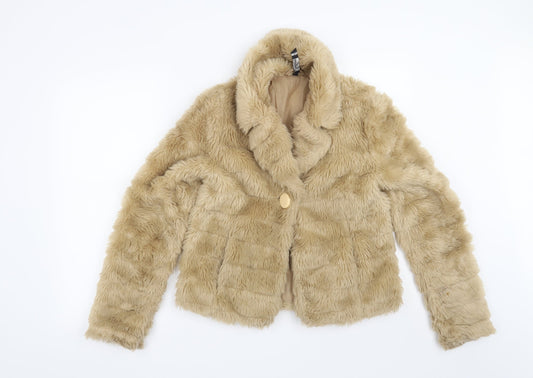 Womens UK Size 10 Influence Beige Jacket