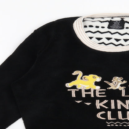 Love to lounge Womens Black Solid  Top Pyjama Top Size 12  - Disney Lion King