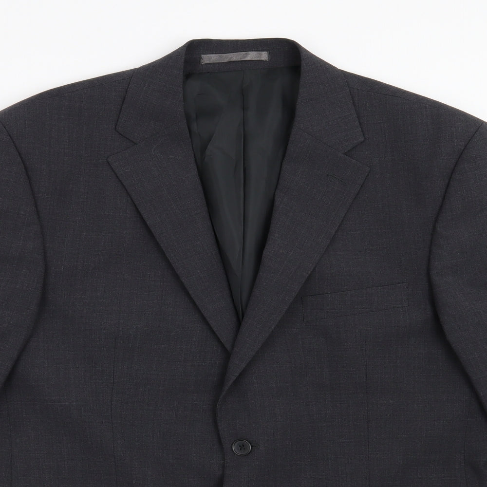 Mens UK Size 42 Preworn Regular Grey Suit Jacket