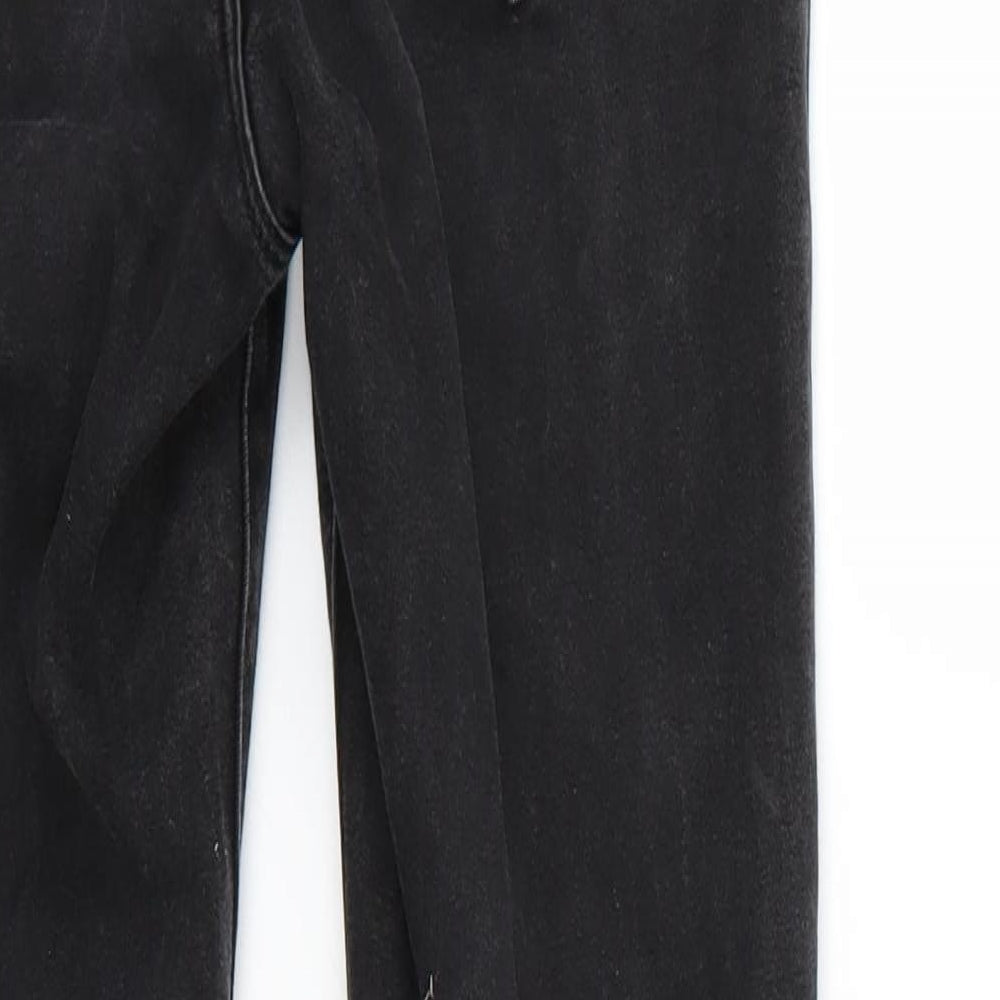 Womens UK Size 28 Preworn Regular Fit Skinny Black Jeans