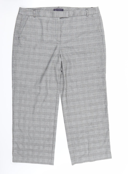 Womens UK Size 18 Marks and Spencer Regular Fit  White Trousers