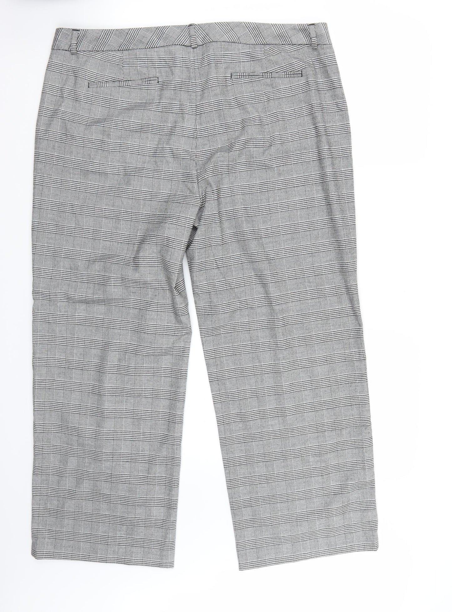 Womens UK Size 18 Marks and Spencer Regular Fit  White Trousers