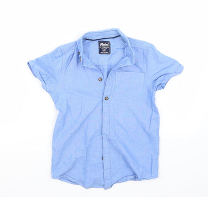Rebel Boys Blue  Rayon Basic Button-Up Size 7-8 Years