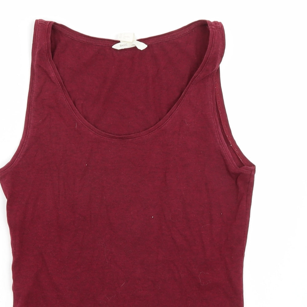 Womens UK Size S H&M Purple Basic T-Shirt