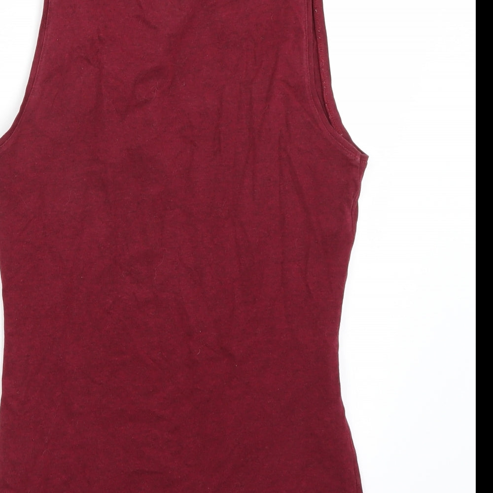 Womens UK Size S H&M Purple Basic T-Shirt