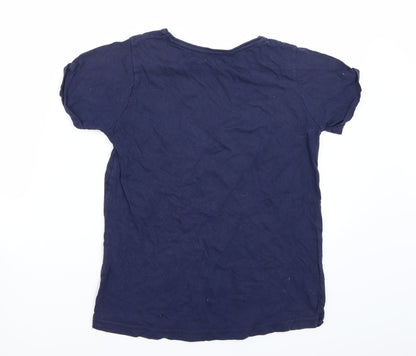 Young Dimension Girls Blue  Rayon Basic T-Shirt Size 12 Years