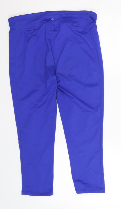 Papaya Womens Blue   Compression Leggings Size M L21 in - Cropped