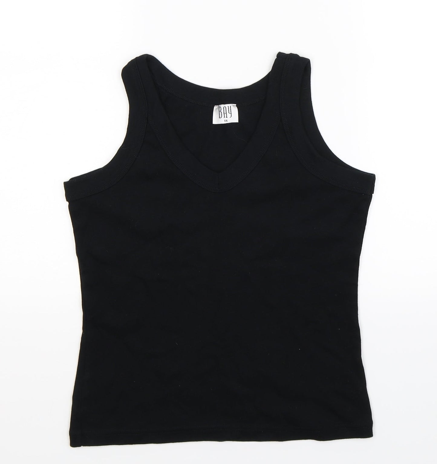 Bay Womens Black   Basic Tank Size 16