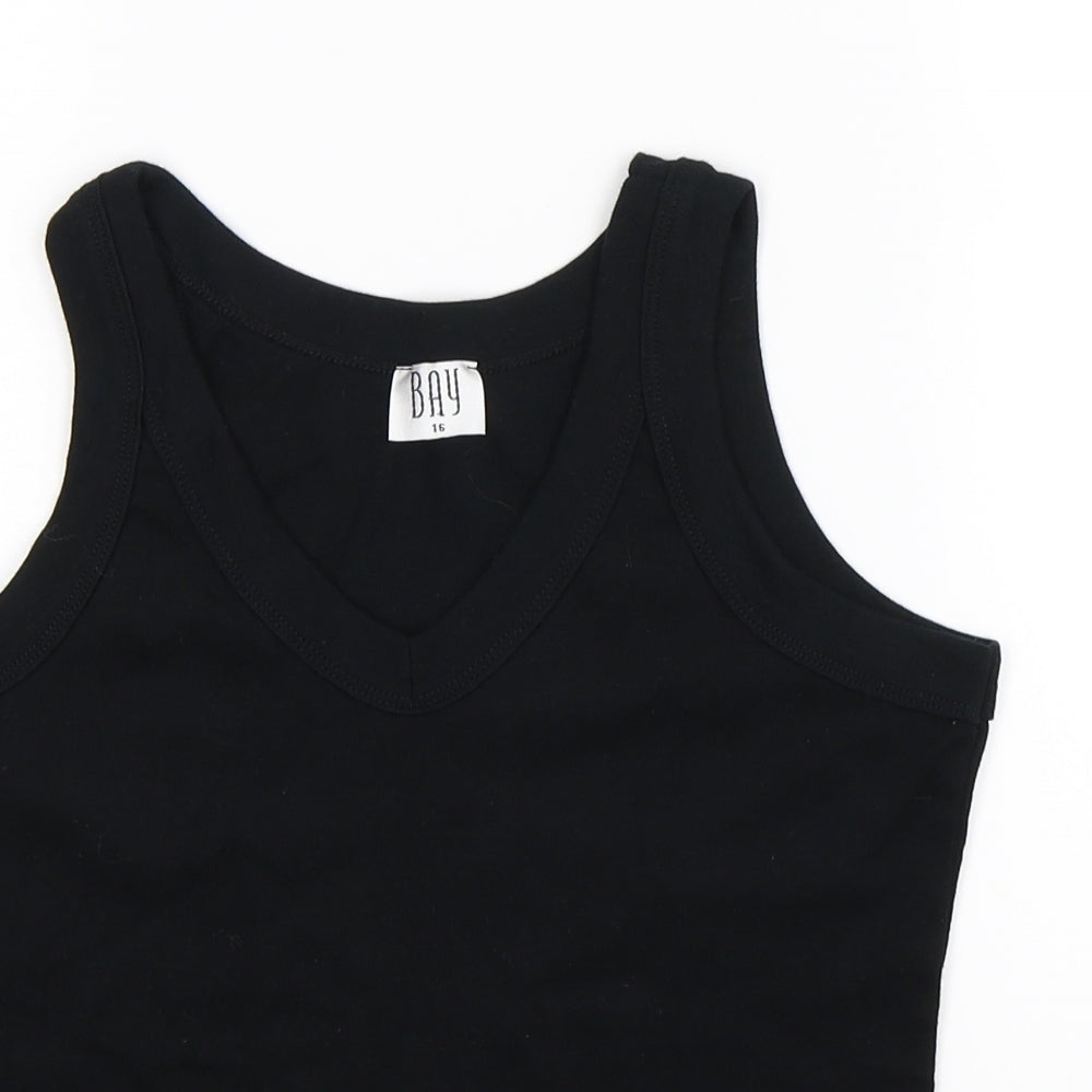Bay Womens Black   Basic Tank Size 16
