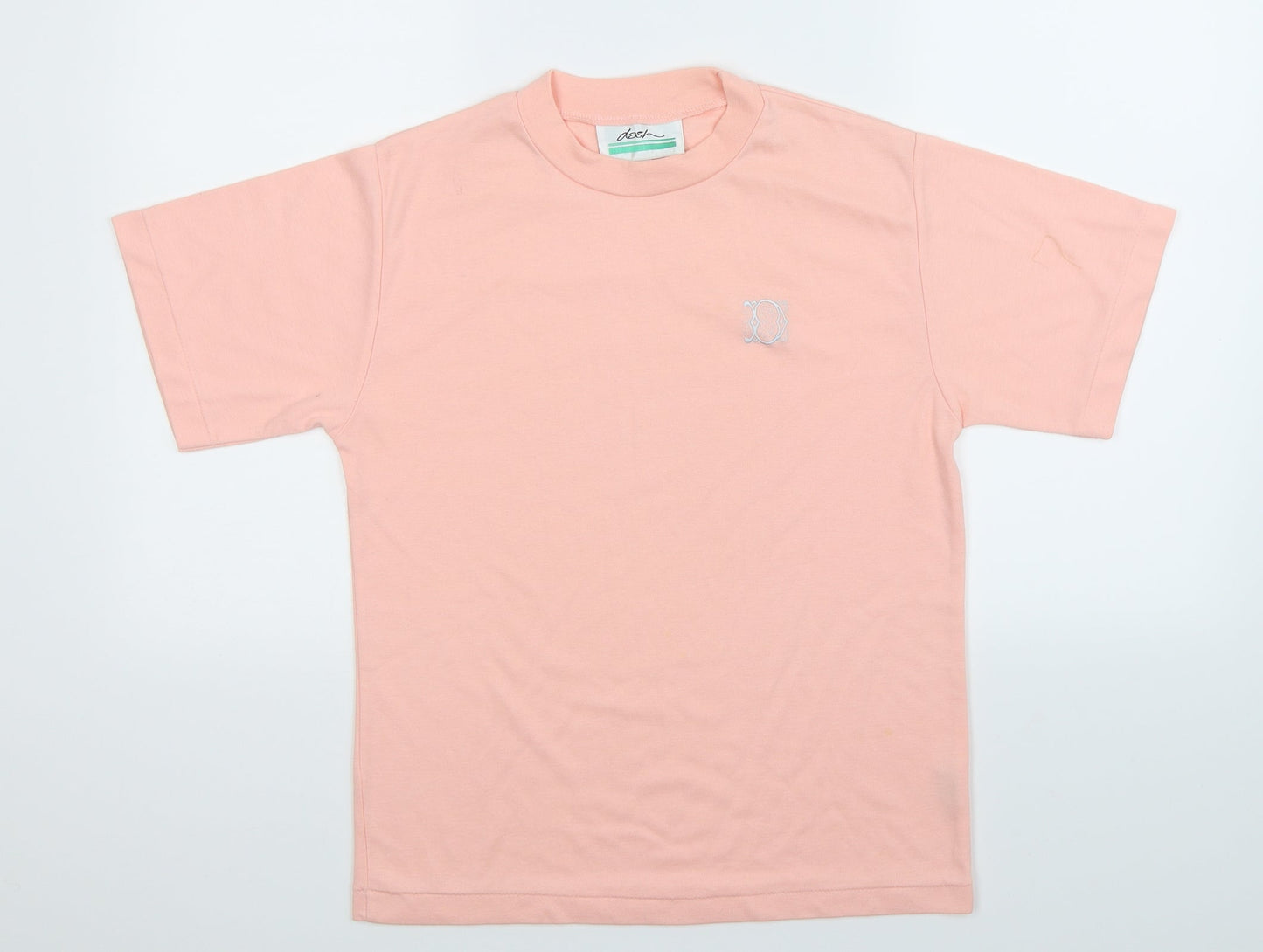 Womens UK Size M DASH Pink Basic T-Shirt