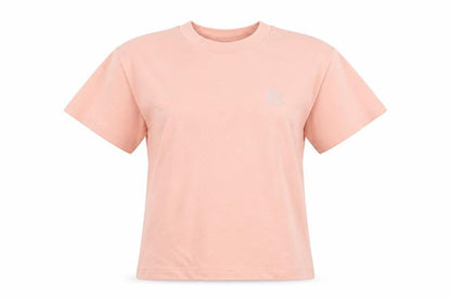 Womens UK Size M DASH Pink Basic T-Shirt