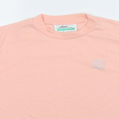 Womens UK Size M DASH Pink Basic T-Shirt