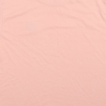 Womens UK Size M DASH Pink Basic T-Shirt