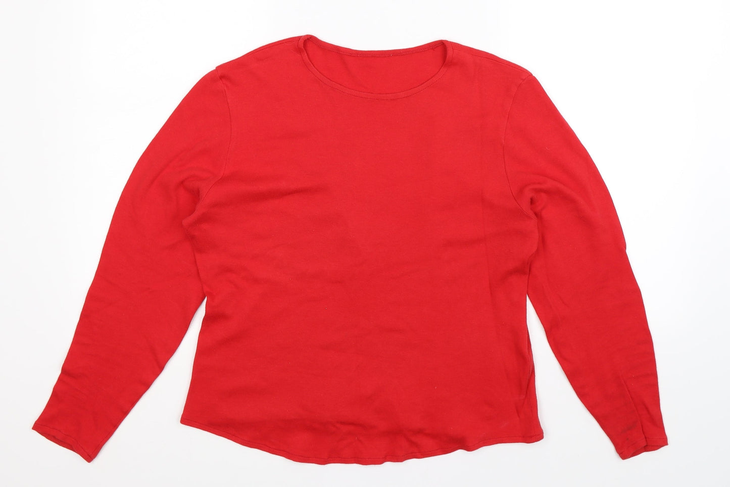Womens UK Size M Preworn Red Basic T-Shirt