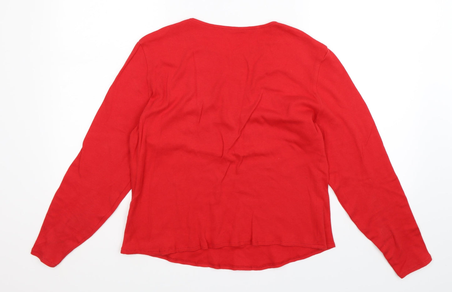 Womens UK Size M Preworn Red Basic T-Shirt