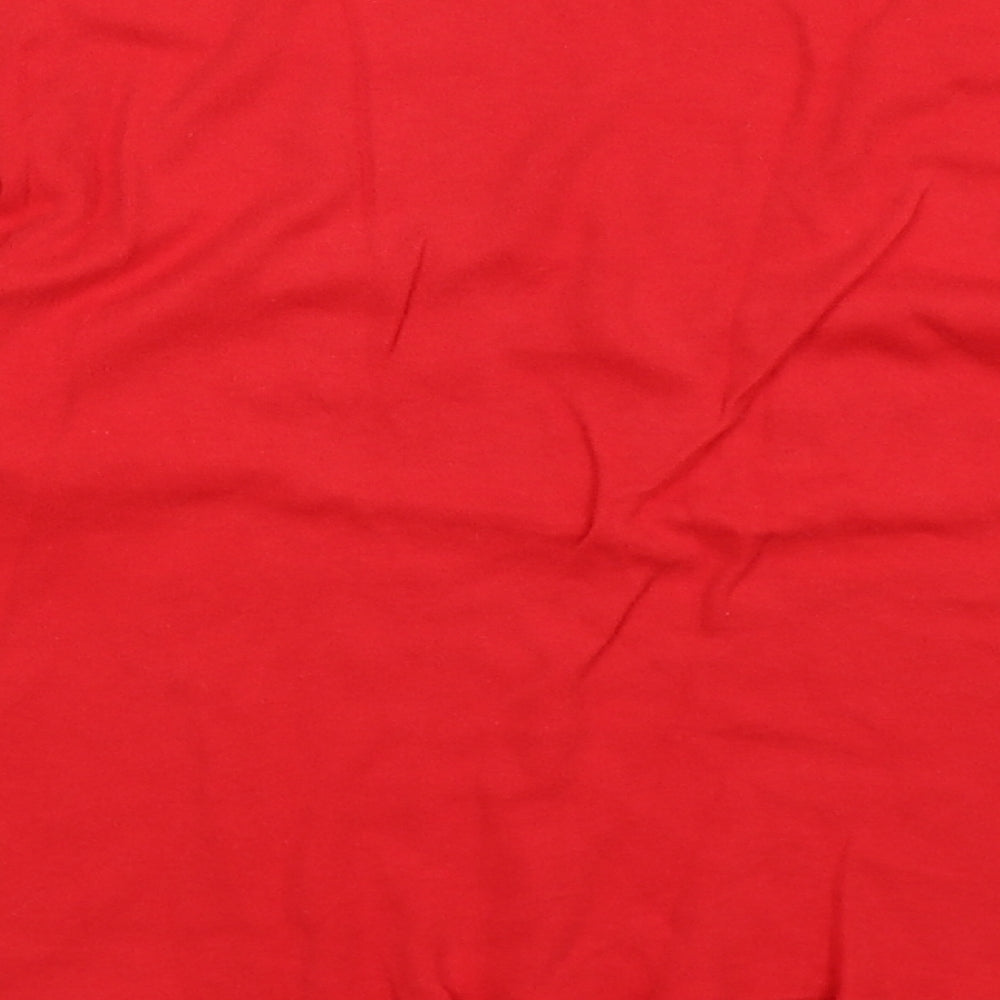 Womens UK Size M Preworn Red Basic T-Shirt