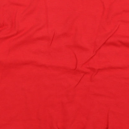 Womens UK Size M Preworn Red Basic T-Shirt