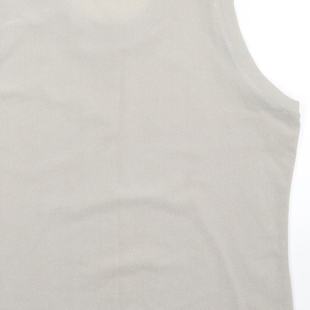 Womens UK Size L Mackays Silver Basic Tank