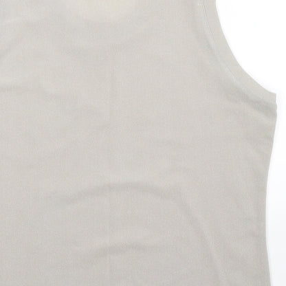 Womens UK Size L Mackays Silver Basic Tank