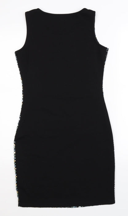 Pussycat London Womens Multicoloured Geometric  Bodycon  Size 8