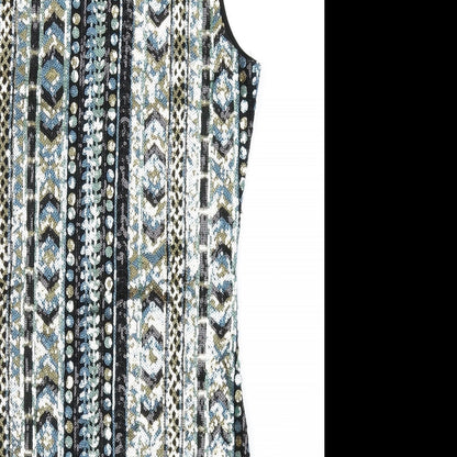 Pussycat London Womens Multicoloured Geometric  Bodycon  Size 8