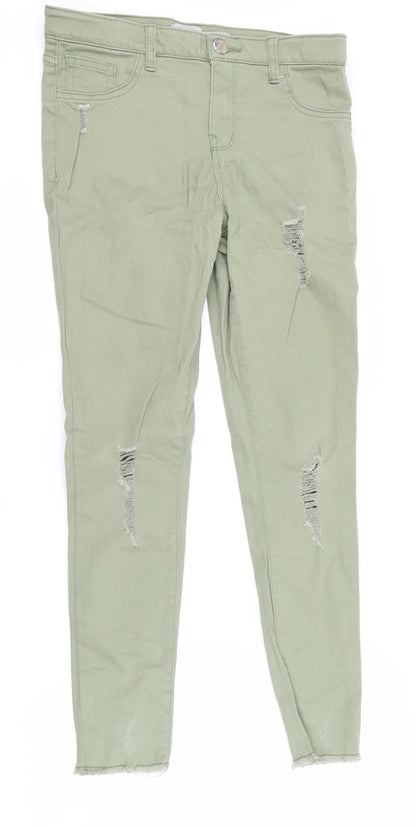 Primark Girls Green   Skinny Jeans Size 11-12 Years
