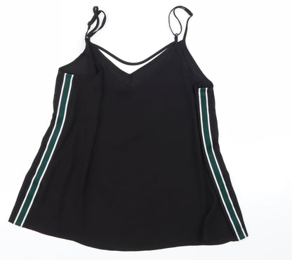 Primark Womens Black Striped  Basic Blouse Size 14