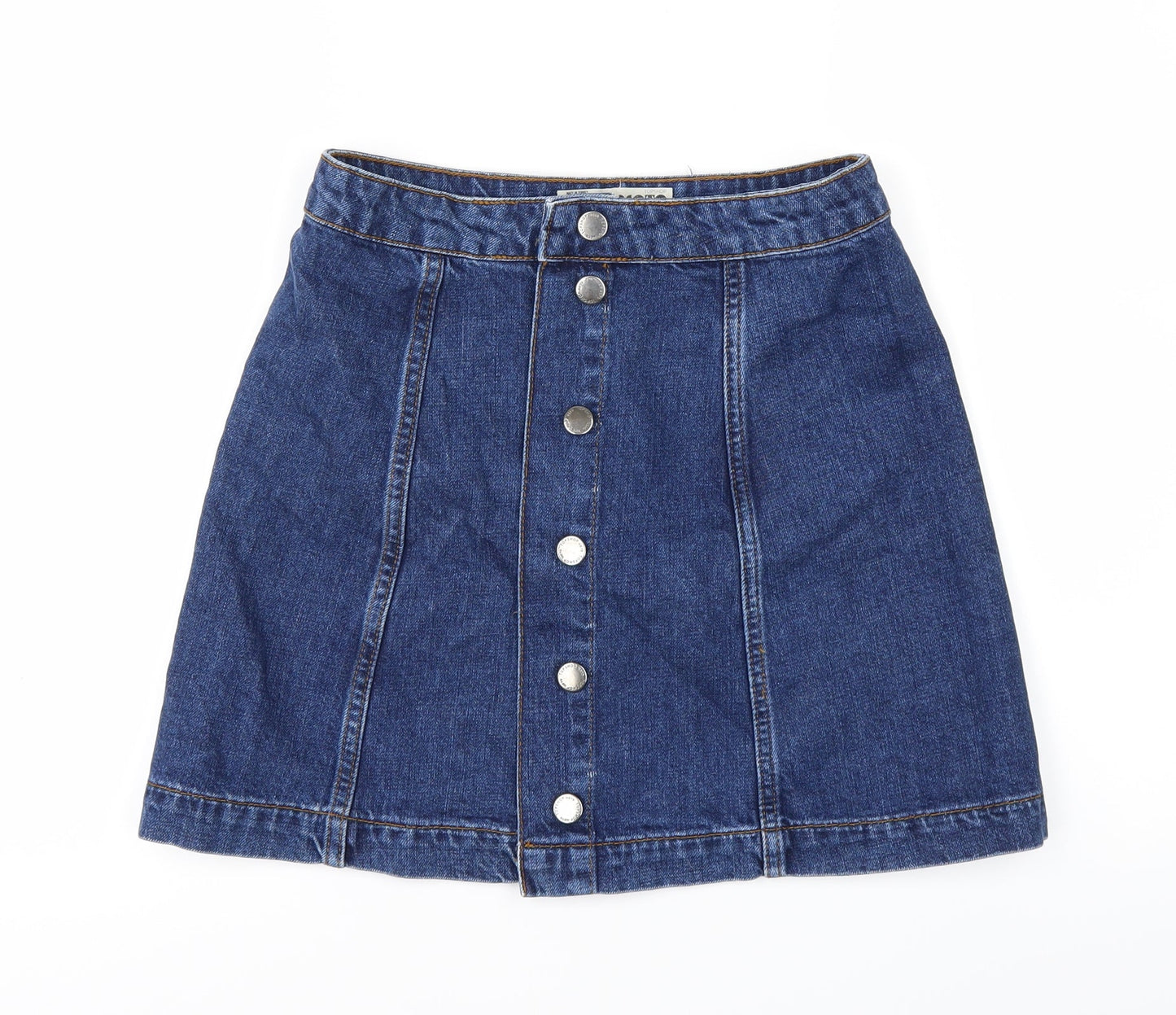 Womens UK Size 28 in Topshop A-Line Denim Skirt