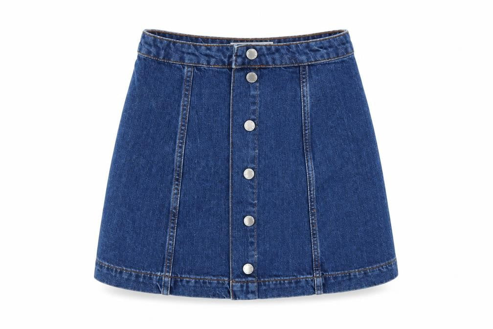 Womens UK Size 28 in Topshop A-Line Denim Skirt