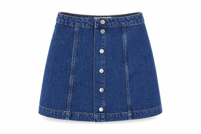 Womens UK Size 28 in Topshop A-Line Denim Skirt