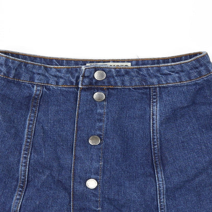 Womens UK Size 28 in Topshop A-Line Denim Skirt
