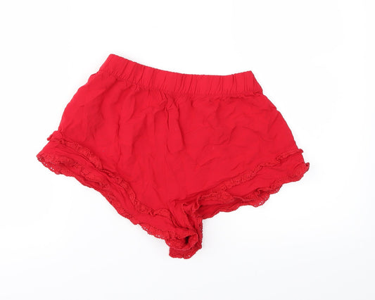 FOREVER 21 Womens Red   Cut-Off Shorts Size S