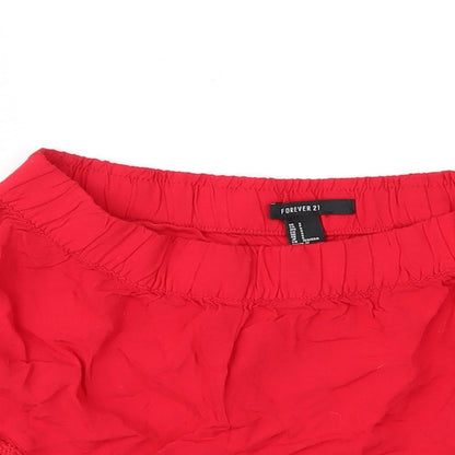 FOREVER 21 Womens Red   Cut-Off Shorts Size S