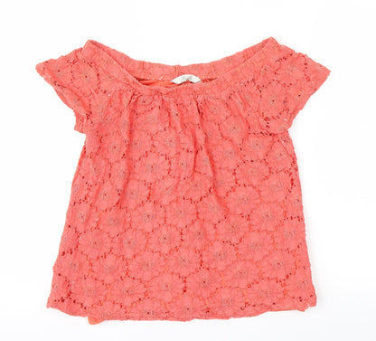 Peacocks Womens Pink   Basic T-Shirt Size 8