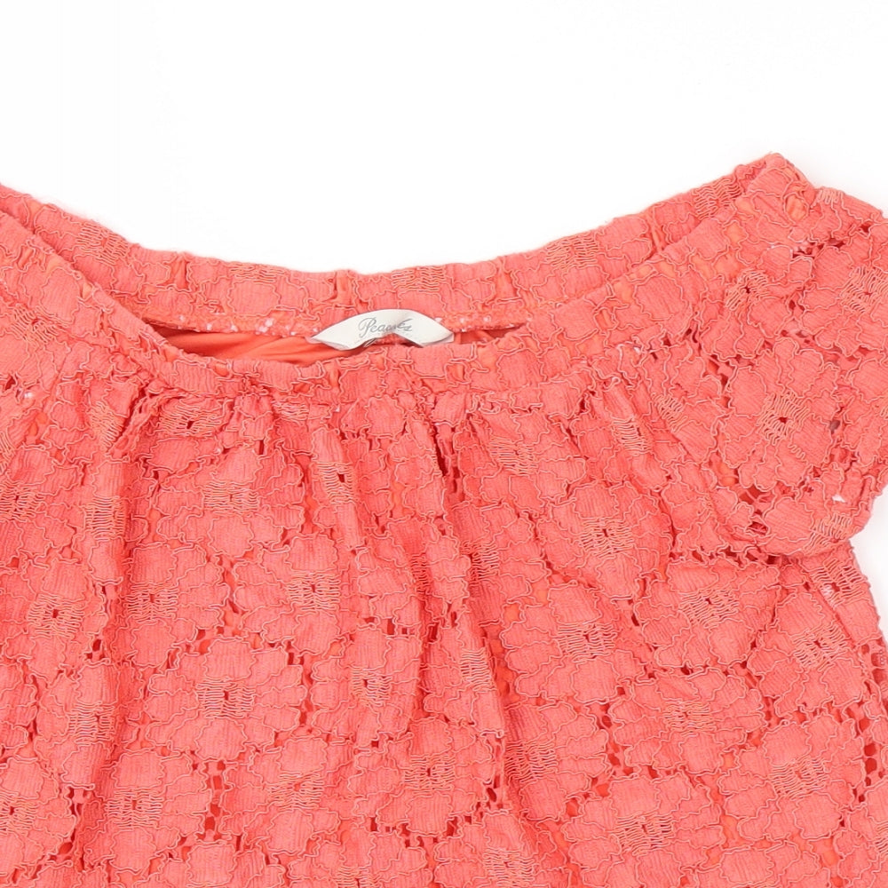 Peacocks Womens Pink   Basic T-Shirt Size 8