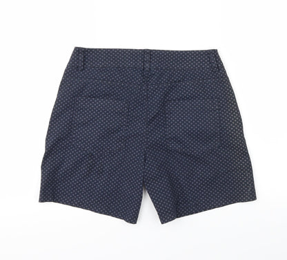 COSSET Womens Blue Polka Dot  Sweat Shorts Size S